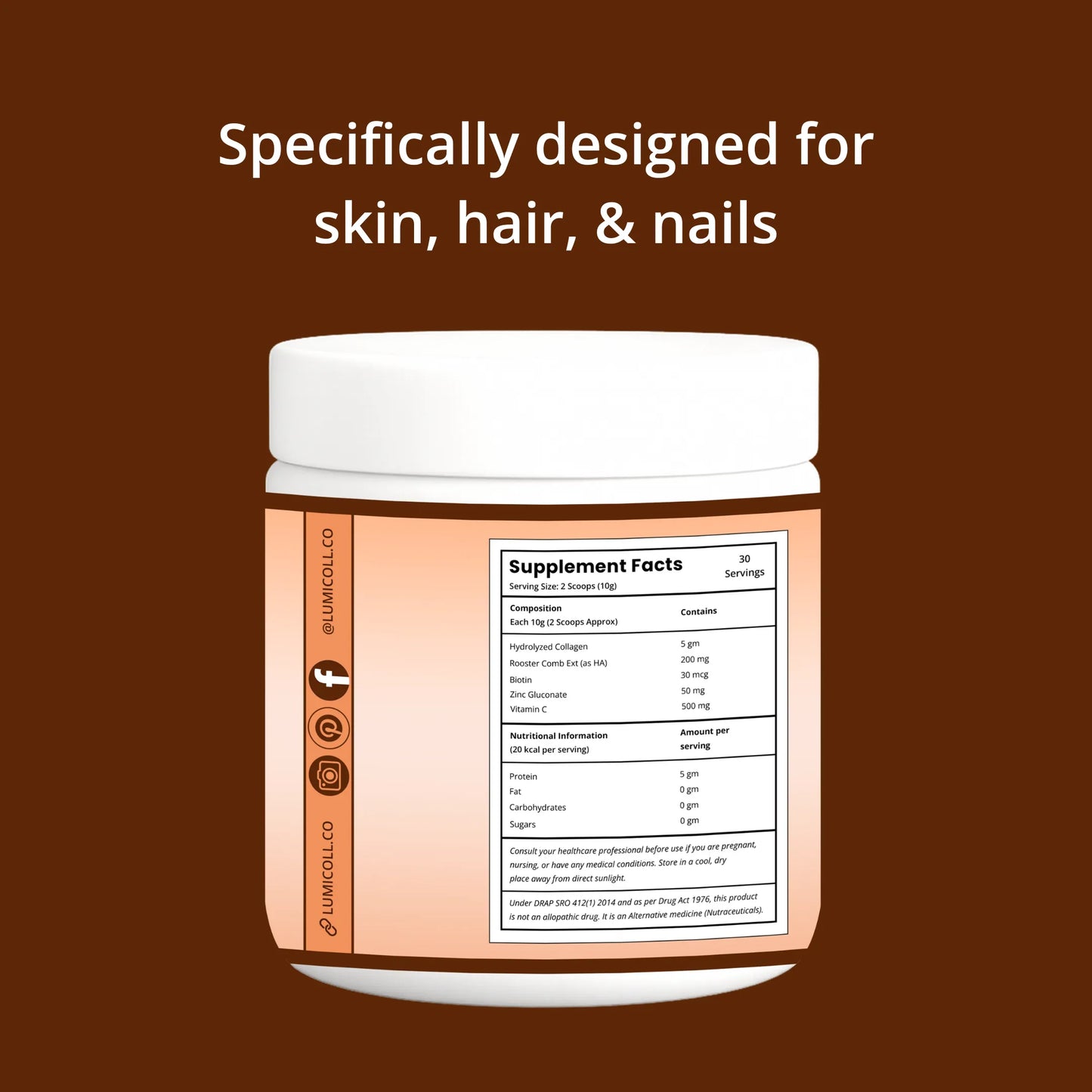 Marine Collagen Formula for Youthful Skin, Hair Growth & Strong Nails
